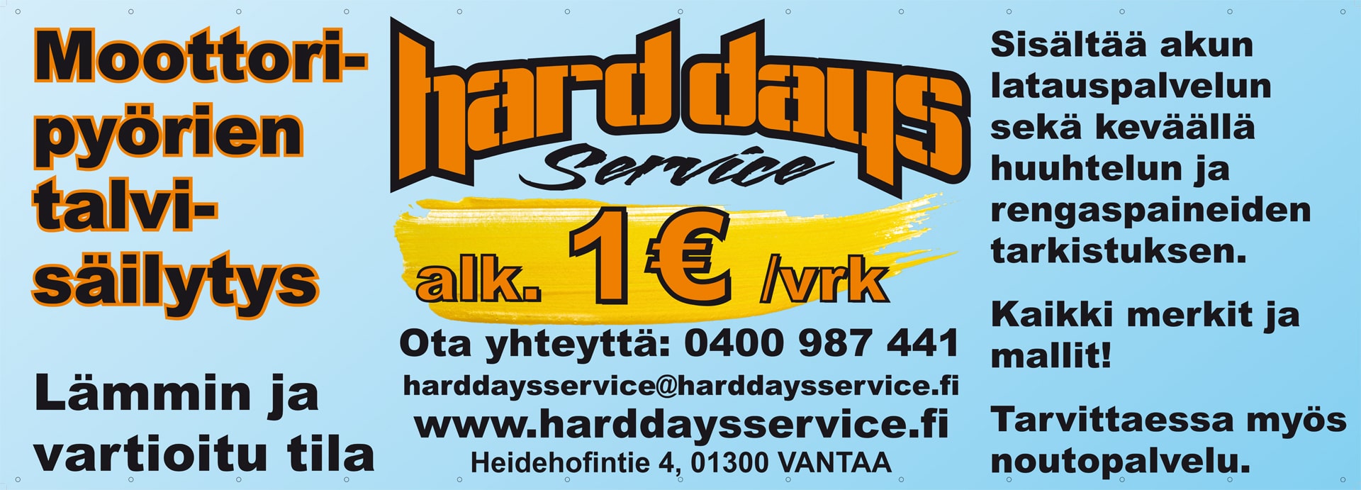 Hard Days Service | Moottoripyörien talvisäilytystä Vantaalla